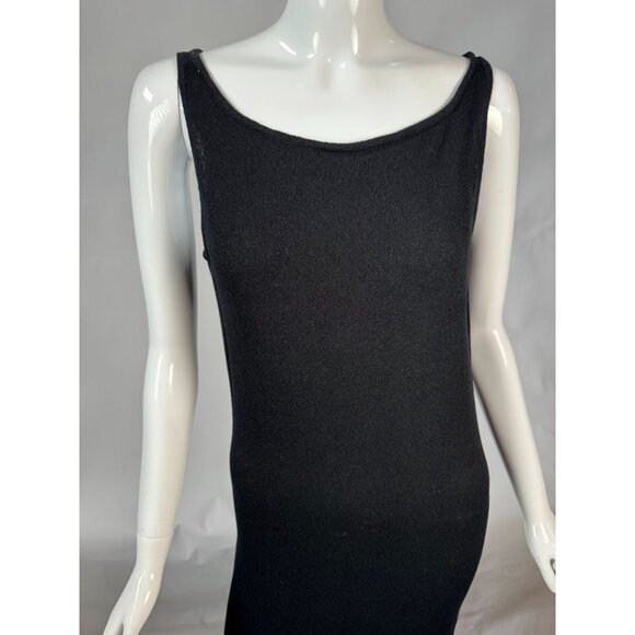 The Limited Black Sleeveless Maxi Dress M Acrylic/Nylon Blend - Picture 2 of 16